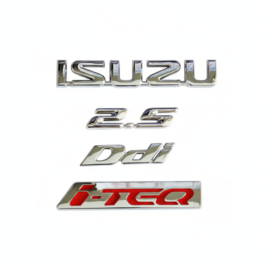 โลโก้ ชุด 4 ชิ้น ติดท้ายกระบะ ISUZU 2.5 Ddi i-TEQ สำหรับ ติดฝาท้าย อีซูซุ ดีแม็ก ISUZU D-MAX ปี 2007 ขึ้นไป