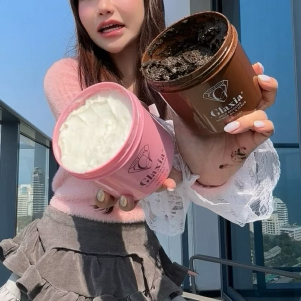 Glaxia ครีม+สครับของแท้ 1 เซ็ทสุดท้ายไม่เติมแล้ว