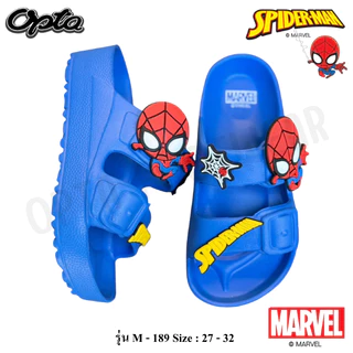 OPTA Spiderman รองเท้าสวมเข็มขัดเด็กผู้ชาย เนื้อ EVA พื้นนื่มไส่สบาย ลิขสิทธิ์แท้ 100% พร้อมจัดส่งทุกวัน