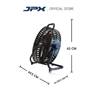 JPX พัดลมแบตเตอรี่ไร้สาย 12 นิ้ว พัดลมแคมป์ปิ้ง พกพา พัดลมตั้งพื้น ตั้งโต๊ะในตัวเดียว แบตใหญ่ใช้ได้ 8 ชั่วโมง