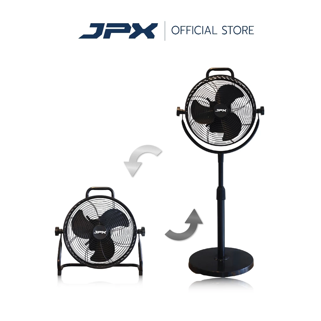 JPX พัดลมแบตเตอรี่ไร้สาย 12 นิ้ว พัดลมแคมป์ปิ้ง พกพา พัดลมตั้งพื้น ตั้งโต๊ะในตัวเดียว แบตใหญ่ใช้ได้ 8 ชั่วโมง thumbnail 6