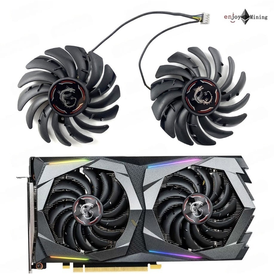 พัดลมการ์ดจอ MSI GTX 1650 1650S 1660 1660S 1660ti Dragon Fan PLD09210S12HH