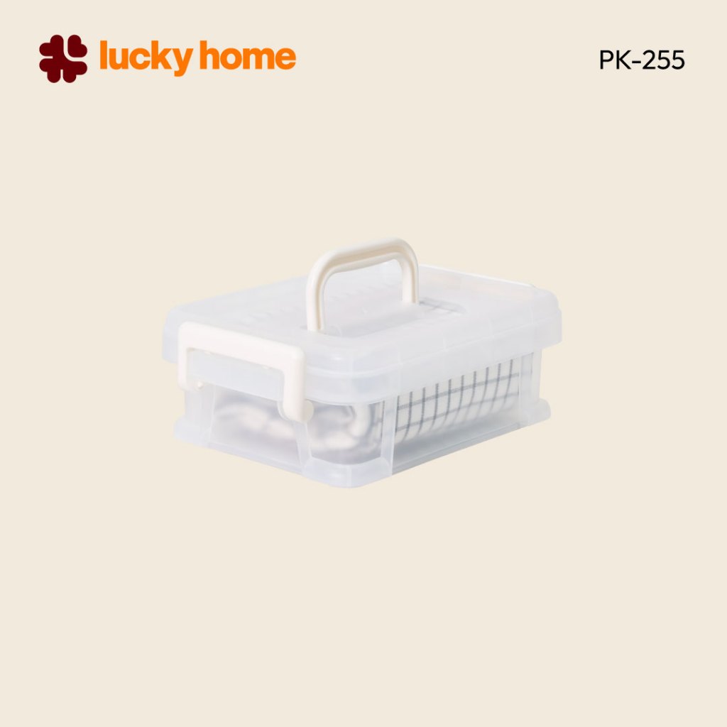 LUCKY HOME กล่องพลาสติกล้อเลื่อนอเนกประสงค์ ขนาด : 25(ก) x 40.5(ย) x 31.5(ส) cm ความจุ : 20 L PK-258