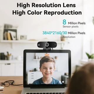 EYD PC03 Webcam Full HD 4K เว็บแคมถ่ายทอดสด โฟกัสอัตโนมัติรวดเร็ว 8MP ไมโครโฟนตัดเสียงรบกวนในตัว เว็บแคม USB แบบเสียบและ