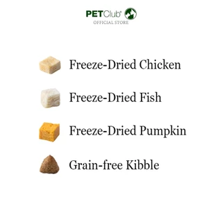 [PETClub] 💥ใหม่💥Natural Kitty Freeze-Dried with Dry Food for Cat - อาหารเม็ดแมวผสมฟรีซดราย 2 รสชาติ