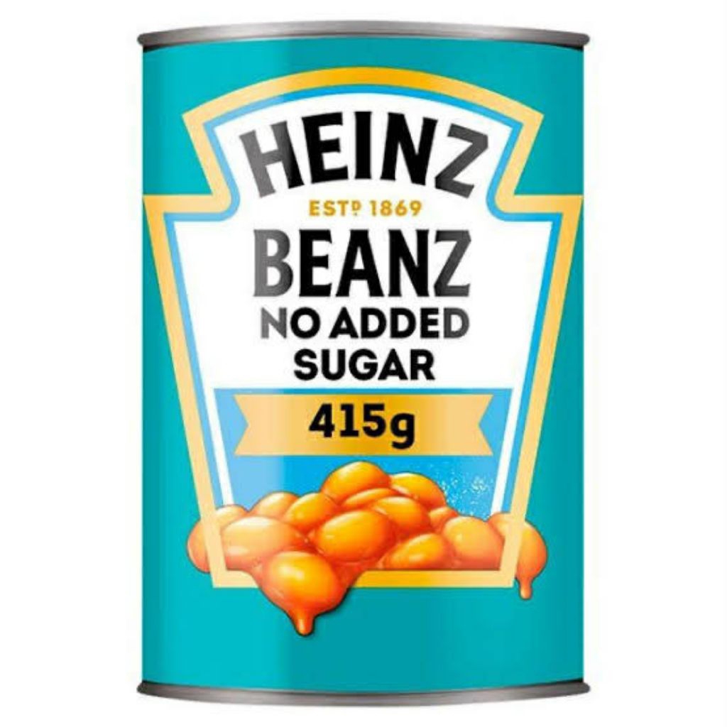 ถั่วอบในซอสมะเขือเทศ ไม่เติมน้ำตาล Heinz Baked Beans No Sugar Added 415g