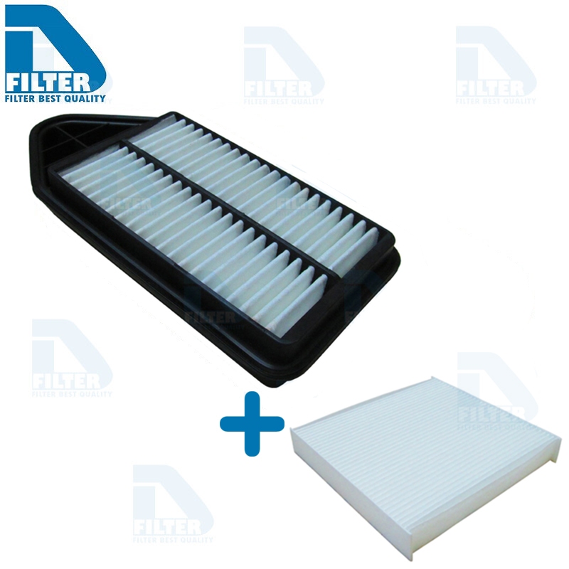ชุดกรองอากาศ+กรองแอร์ Suzuki Carry ซูซูกิ แครี่ 2007-2019 (1.6) , APV 2006-2010 (1.6) By D Filter (RA190N+DB030)