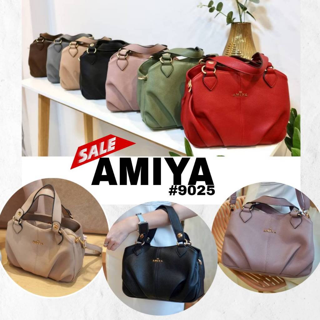 ✨กระเป๋าสะพายข้าง CODE:9025 Amiya&LaLarose! ✨เปิดตัวกระเป๋าสุดชิค ขนาดกำลังดี พกพาง่าย สีสวยพร้อมส่ง