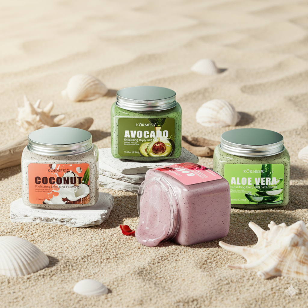 ส่งเร็ว สครับหน้าเนียน ผิว คาร์เมซิก Kormesic สครับสำหรับผิวหน้าและผิวกายที่มีส่วนผสมของอะโวคาโด และกุหลาบ 300g - รูปที่ 2