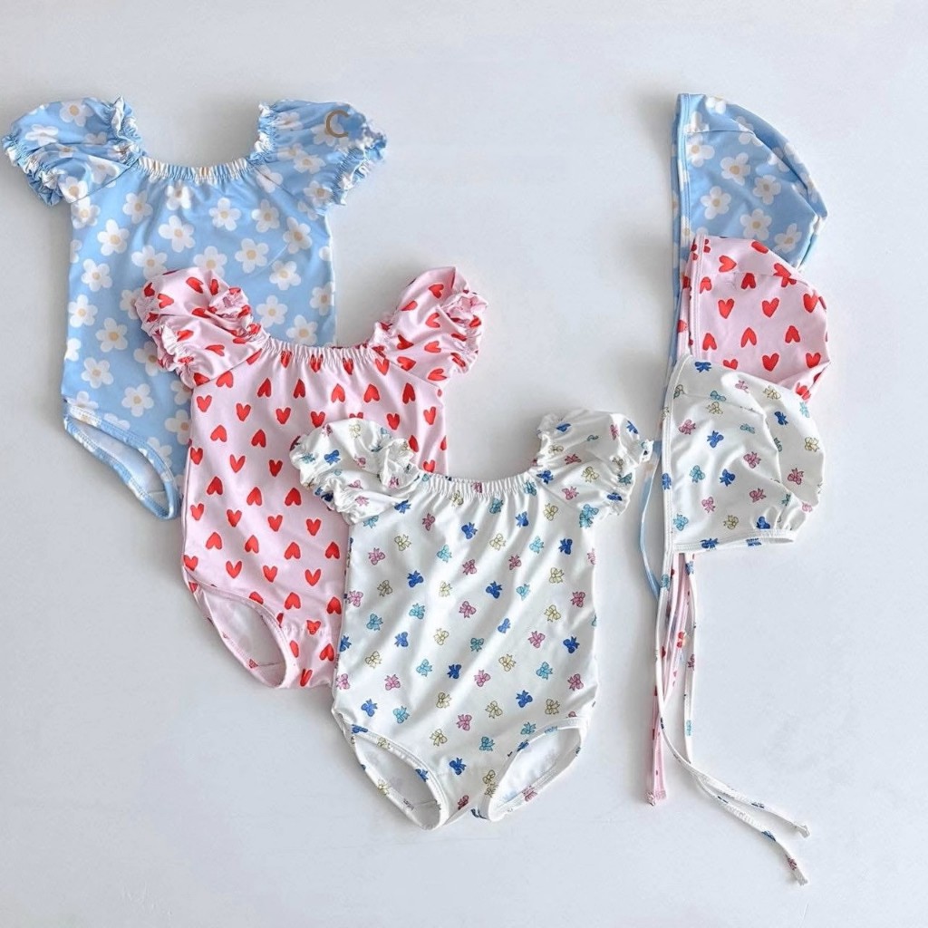 GBS ชุดว่าน้ำลูกสาว (มีส่งดวนจาก กทม) ลายดอกไม้และหัวใจ 3-12เดือน