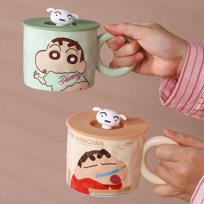 [ของแท้] Shin-chan แก้วมัค แก้วหู เซรามิก ชินจัง 360ml - มีฝาปิด ลายการ์ตูน พร้อมกล่อง ส่งฟรี - รูปที่ 5