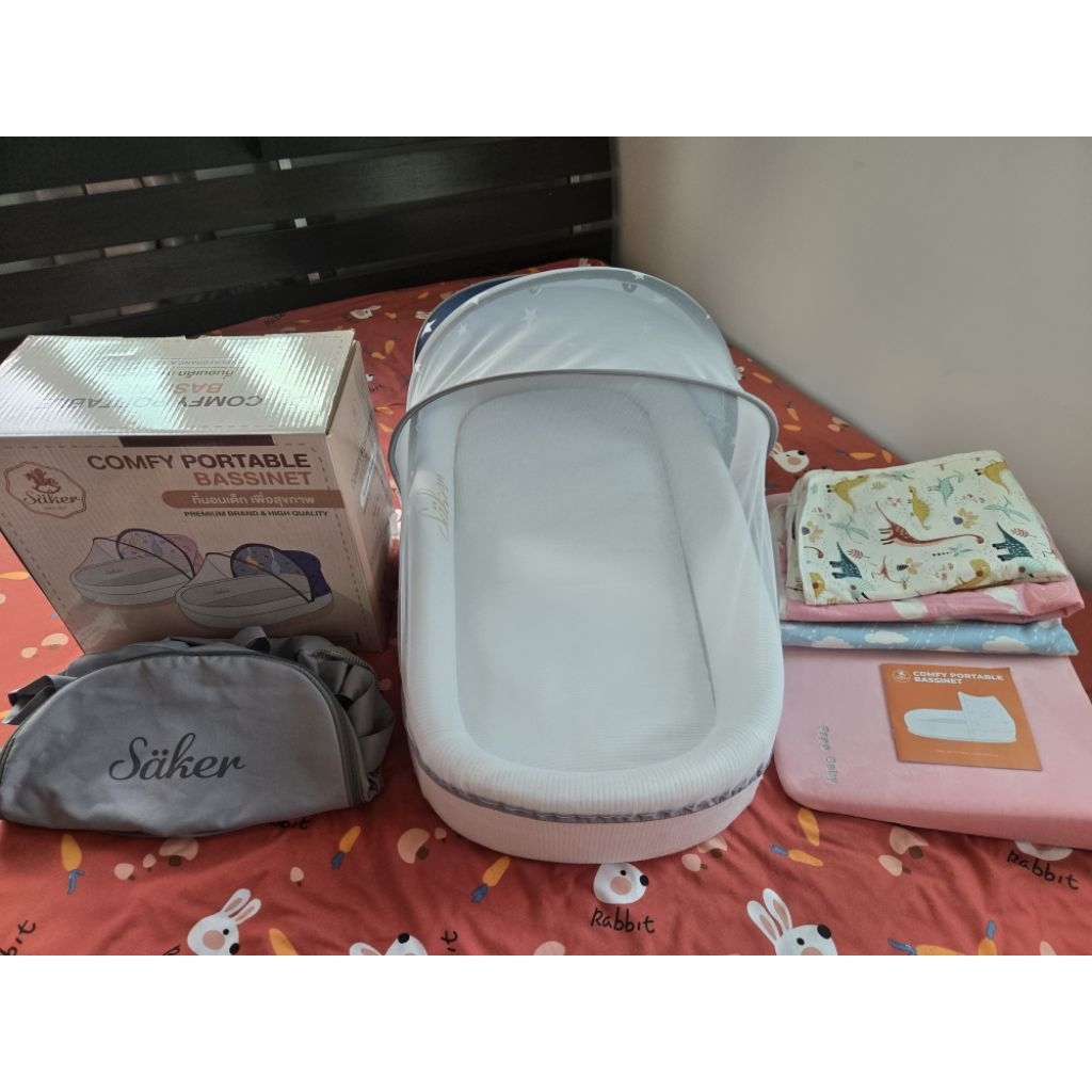 SAKER ที่นอนเด็ก✌️สภาพดีสีน้ำเงิน