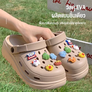VVEE รองเท้าหัวโตผู้หญิง รองเท้าผู้หญิง แบบรัดส้น วัสดุ EVA พื้นหนานุ่ม รองเท้า VVEE กันลื่นและทนทาน