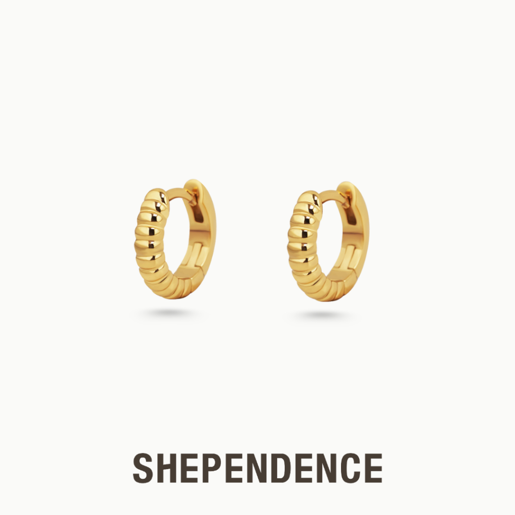 SHEPENDENCE ต่างหูห่วง Huggie Raya Line มินิมอล คลาสสิก