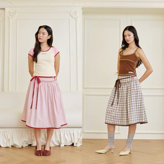 Cutie.Colors Mika Skirt กระโปรงระบายผูกโบว์