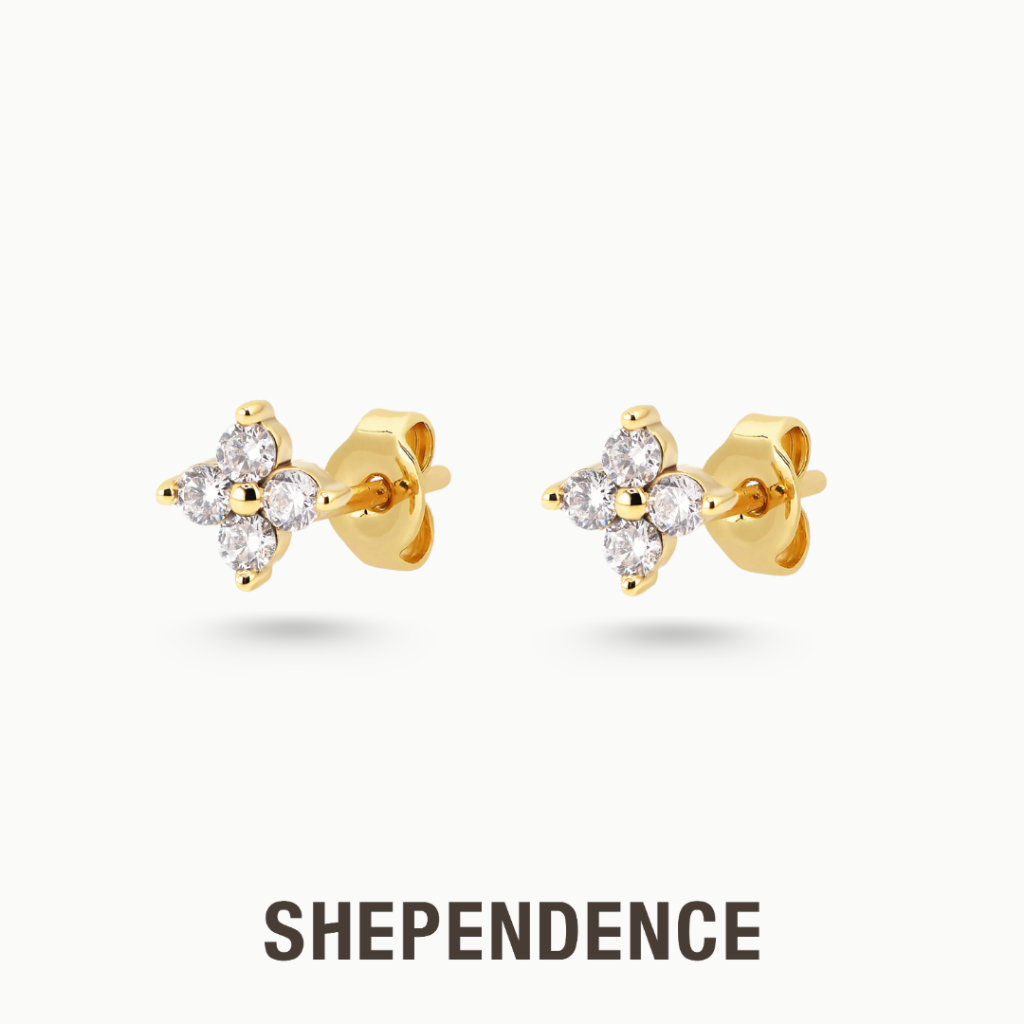 SHEPENDENCE ต่างหูก้านคริสตัล Luxe Mini Ixora