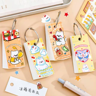 [Flash card] สมุดจดศัพท์ พวงกุญแจ สุนัข เกาหลี หมี ผลไม้ ไดโนเสาร์ น่ารัก Word book **ได้ 1 ชิ้น**