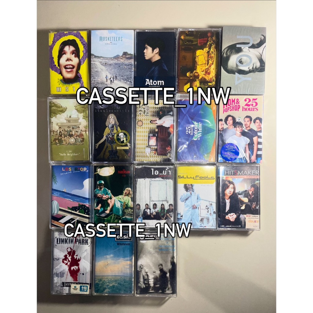 เทปเพลงไทย สากล เทปคาสเซ็ท cassette tape: 25 Hours, loserpop, maroon5, อะตอม ชนกันต์, เขียนไข, พราว,
