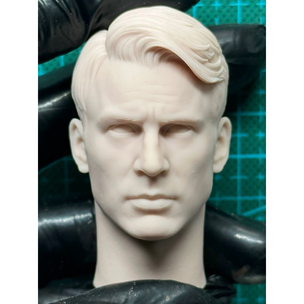 Unpainted head sculpt 1/6 captain america avengers 1 คุณภาพสูง