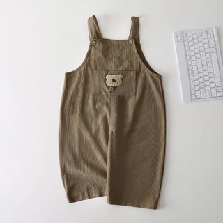 Babyonline(Y396)L5 (ส่งด่วน1วัน)กางเกงเอี๊ยมขายาวสำหรับเด็กผู้ชายและผู้หญิงสุดน่ารัก ผ้าลูกฟูก นิ่ม ใส่สบาย