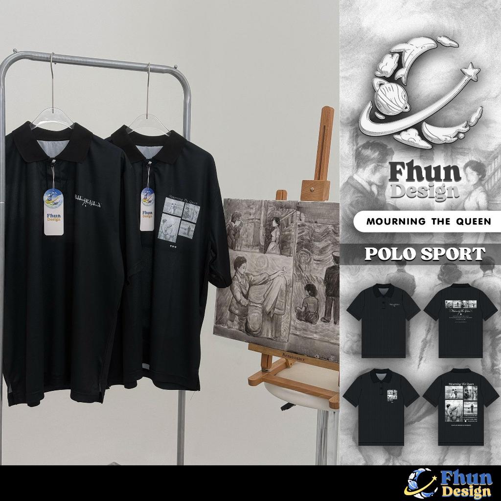 FhunDesign เสื้อคอปก เสื้อไว้อาลัยสมเด็จพระนางเจ้าสิริกิติ์ รุ่น Polo Sport (ลิขสิทธิ์แท้100%)