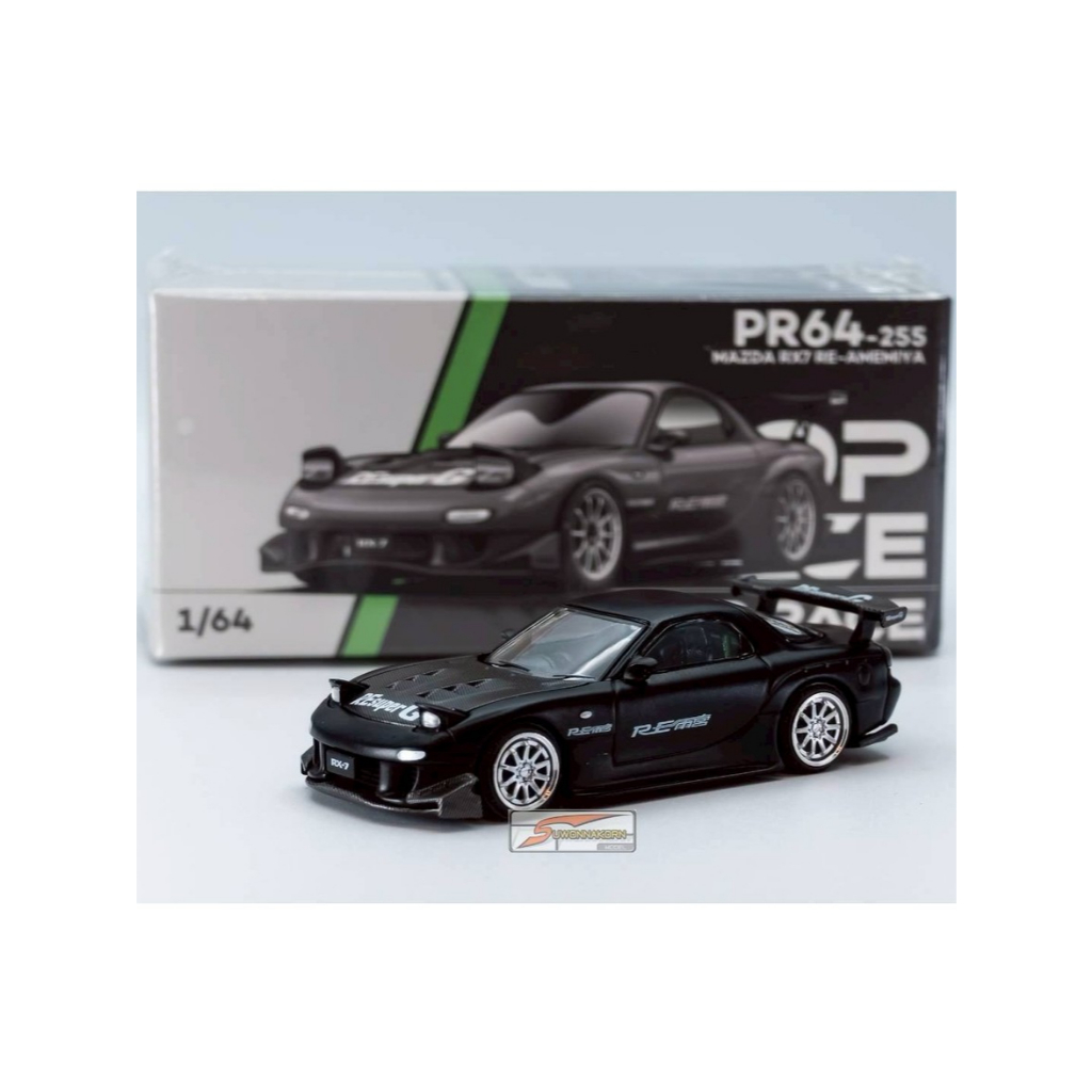 POP RACE  PR64-255 1/64 Mazda RX-7 RE Matt Black