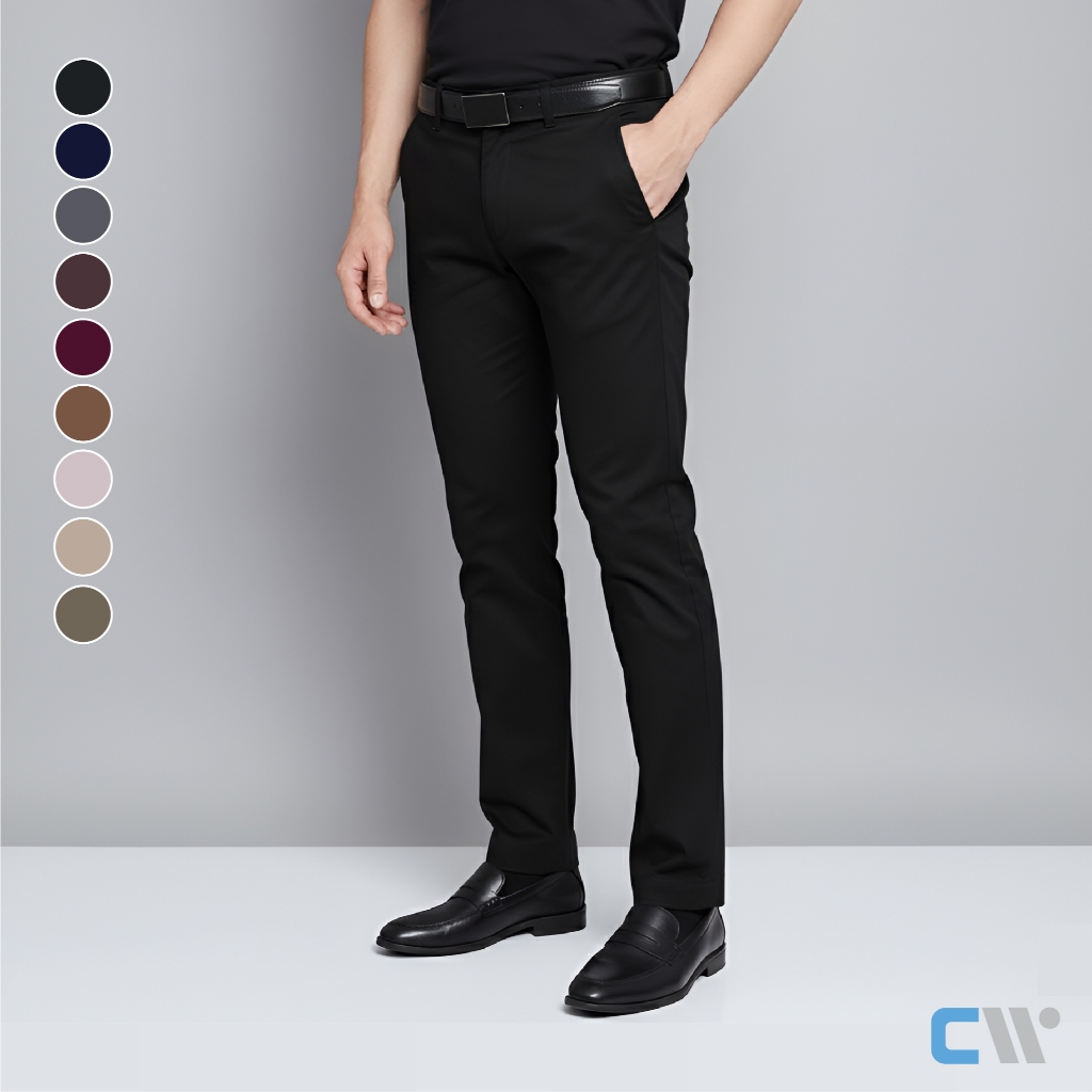 CW Chino Pants | กางเกงชิโน่ผ้ายืด ขากระบอกเล็ก 9 สี – เนื้อผ้าพรีเมียม นุ่มสบาย [CW-NL]
