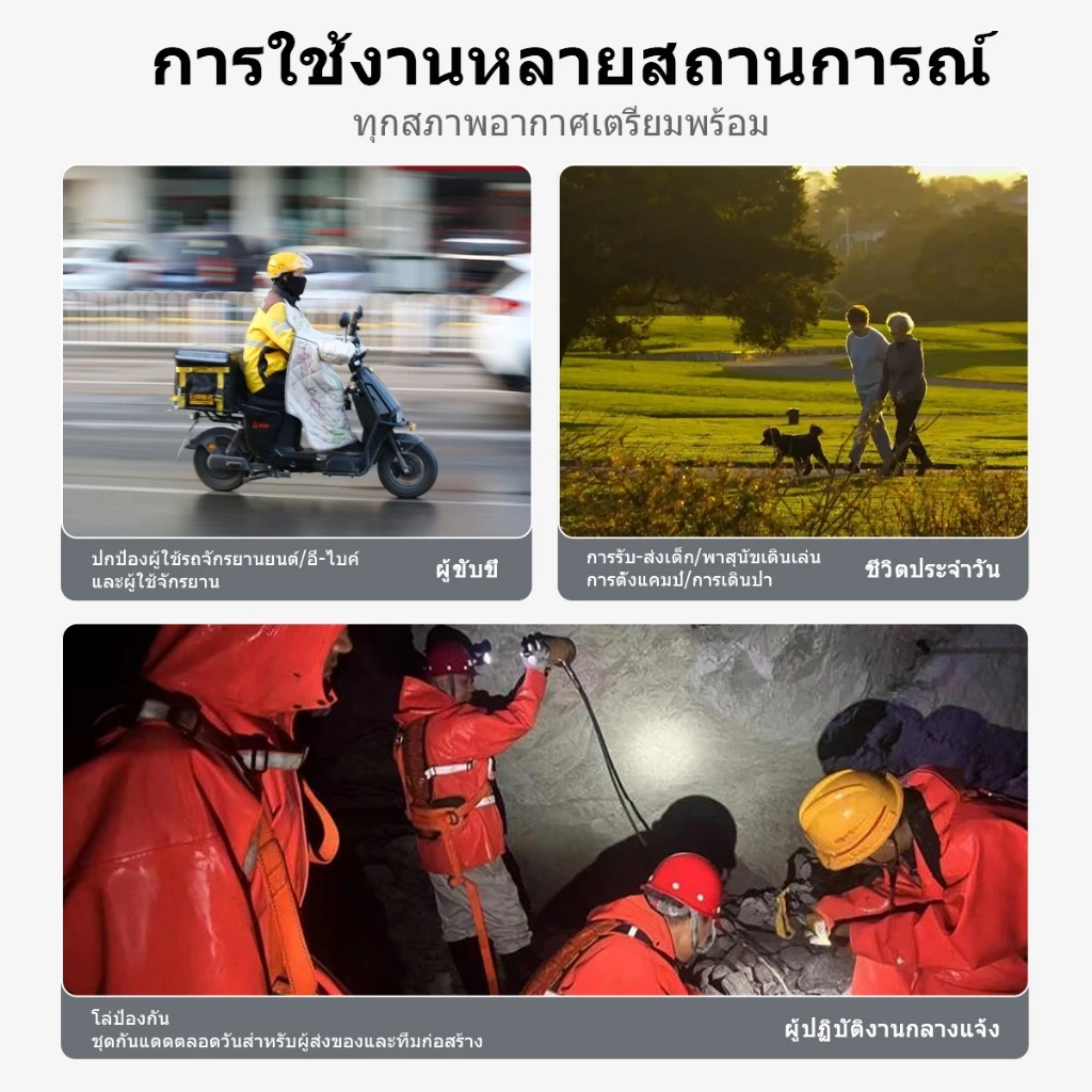 HOUSGOOD ชุดกันฝนสำหรับรถจักรยานยนต์ thumbnail 7