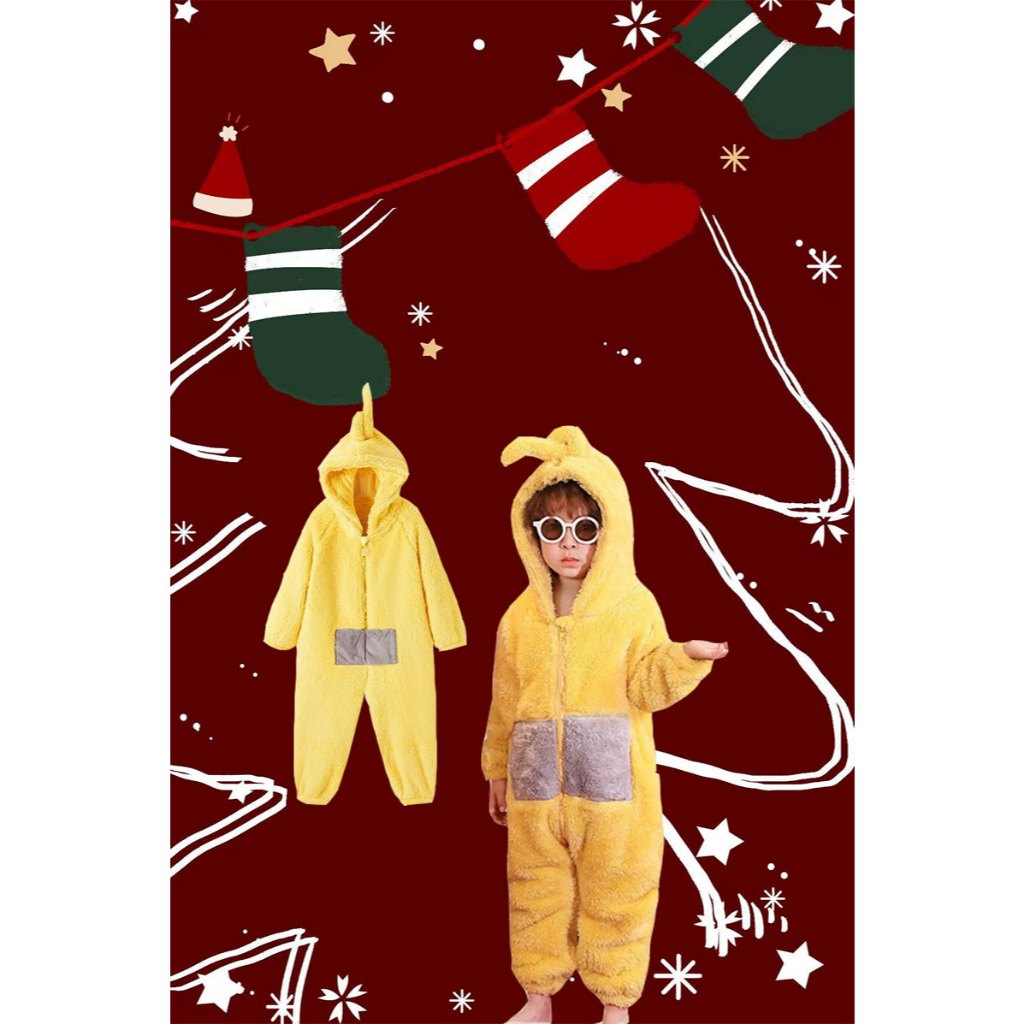 ชุดเอเลี่ยน เด็ก ๆ ชุดนอน ชุดนอนตลกๆ ชุดเทเลทับบี้ ชุดฤดูหนาว ชุดนอนแฟนซี ชุดตลก ชุดการ์ตูน - รูปที่ 3