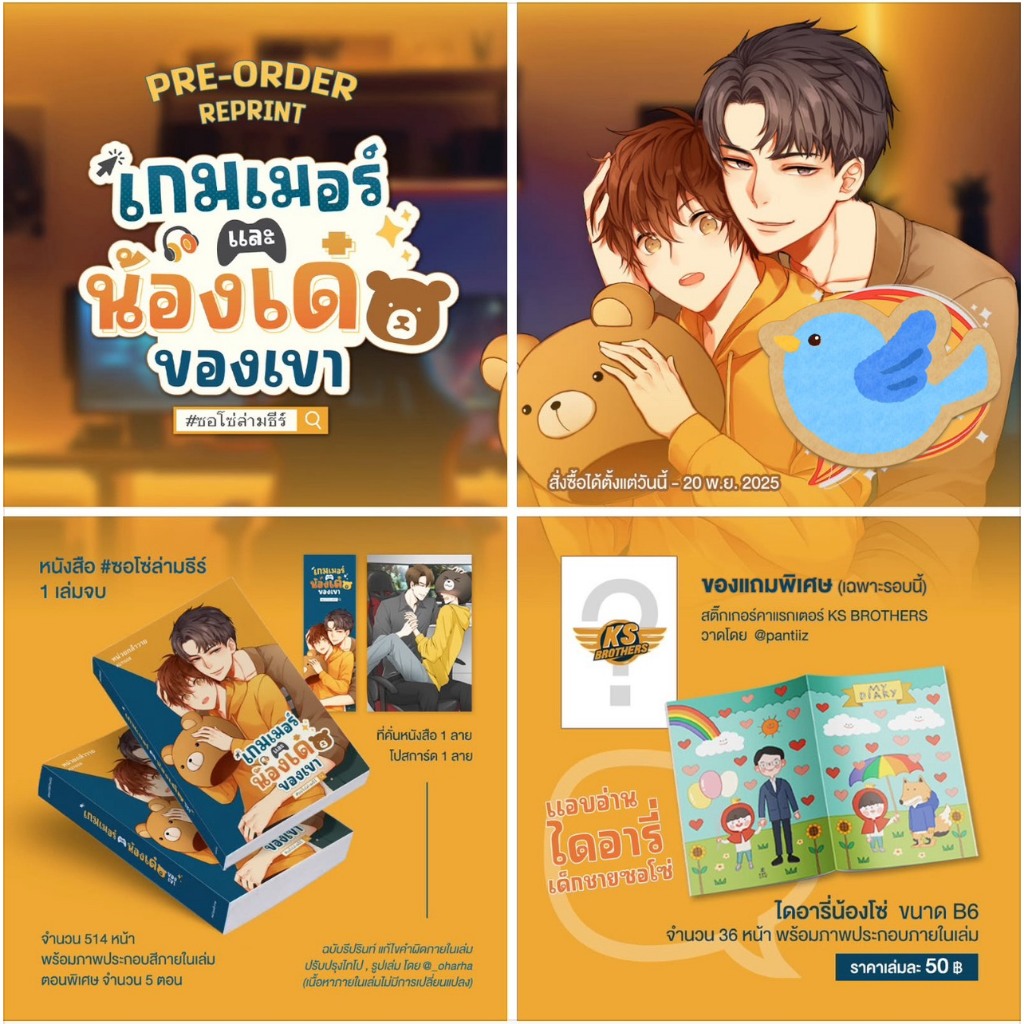 นิยายวาย ซอโซ่ ล่ามธีร์ รอบล้างอาถรรพ์ + ของแถม (ไดอารี่น้องโซ่) ฉบับสะสม
