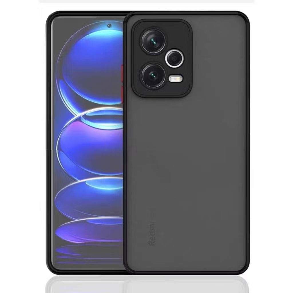 ส่งจากไทย เคสขอบสีผิวด้าน สำหรับ Xiaomi Redmi Note12 Note12Pro + Note13 Note13Pro + กันกระแทก ขอบนิ่มหลังแข็ง
