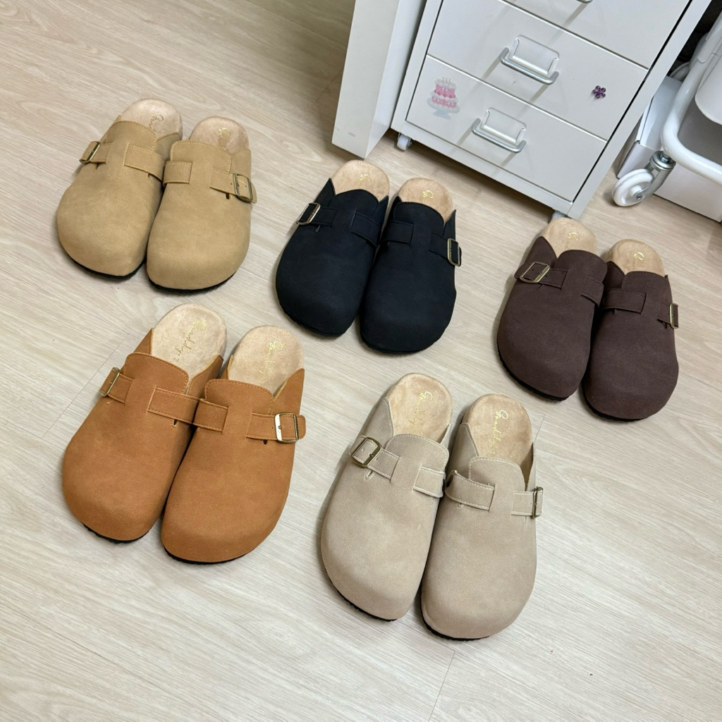 **+1ไซส์นะคะ** MILA (มิล่า) 016 (ไซส์ใหญ่ 43-45) รองเท้าเปิดส้นหนังกลับไซส์ใหญ่