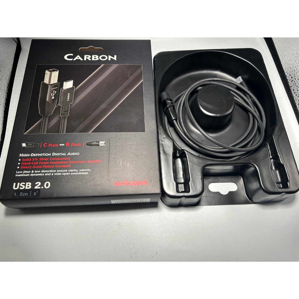 Audioquest Carbon USB-C to USB-B 1.5m (ต่อ Dac เข้าคอม)  (มือสอง ใหม่เหมือนมือ 1)