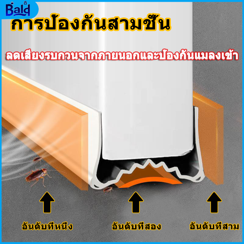⚡สินค้าพร้อมส่ง⚡ ยางขอบประตู ฐานนิ่ม กันเสียง 96ซม กันฝุ่น กันลม กันแมลงสาบ กันเสียง