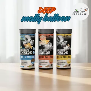 ดีพ มอลลี่ บอลลูน อาหารปลาบอลลูนโปรตีนจากหนอนไหม แบบเม็ด/แบบปั้น Deep Insect Inside Molly Balloon