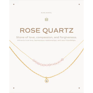 POWER STONE DOUBLE-LAYERED NECKLACE