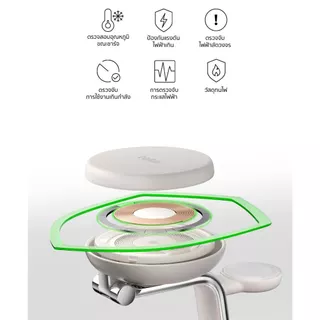 Belkin WIZ040 แท่นชาร์จไร้สาย 3-in-1 Qi2 25W ChillBoost สำหรับ iPhone Apple Watch AirPods พร้อมหัวชาร์จ 45W