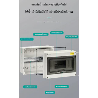 🔥แรงดันสูง กล่องใส่เบรกเกอร์ ตู้เปล่า ตู้คอนซูมเมอร์ กันน้ำ IP65 ตู้เบรกเกอร์ DC AC คอนซูมเมอร์ HT-5/8/15/18/24