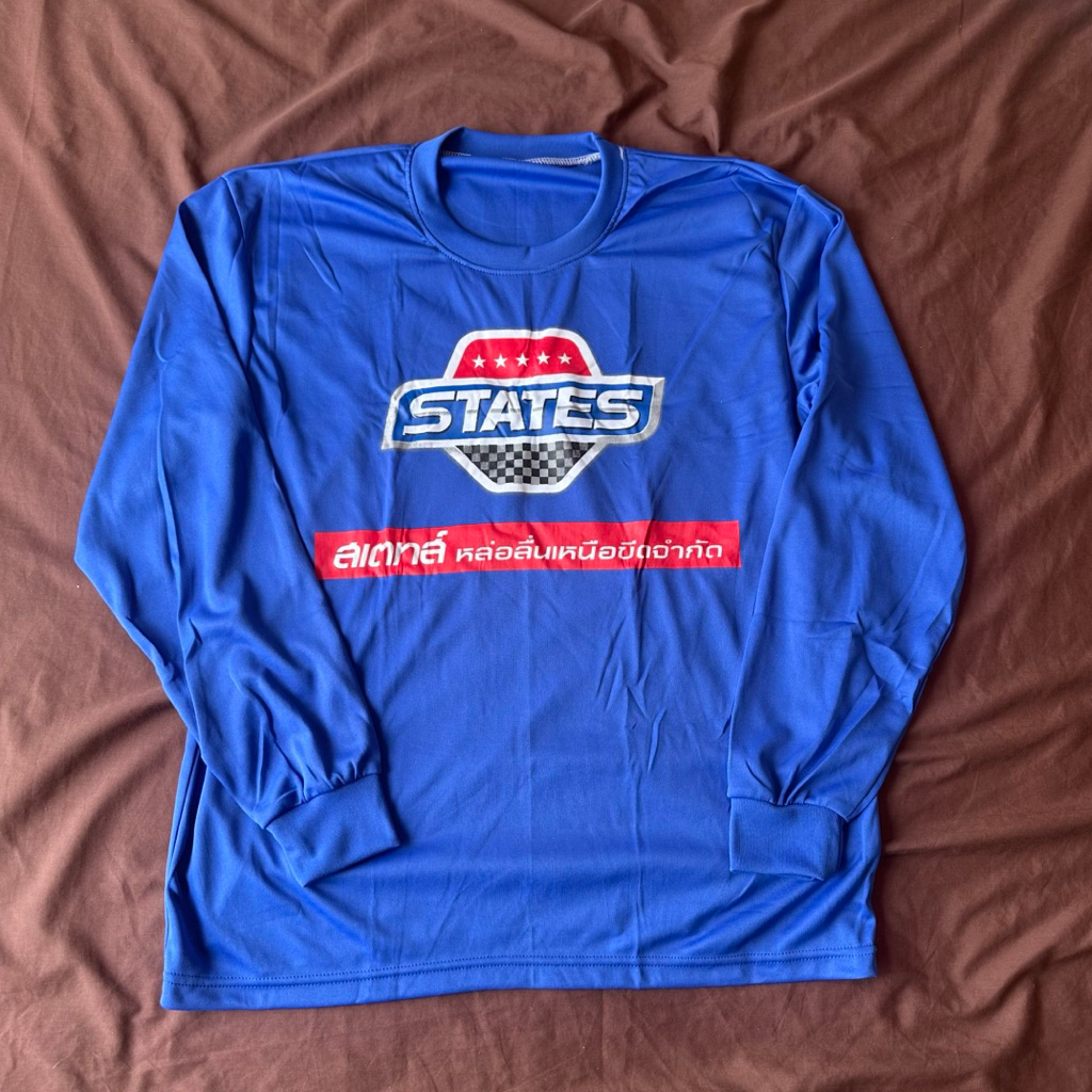เสื้อแขนยาว States พรีเมียมแท้จากน้ำมันเครื่อง สเตทส์ (สีน้ำเงิน)