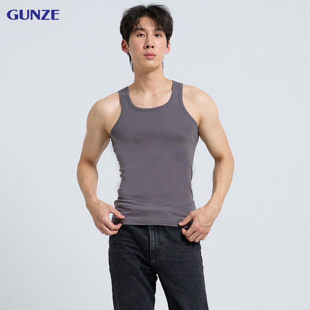 GUNZE กุนเซ่ เสื้อกล้ามผู้ชาย สีเทา รุ่น GS1621