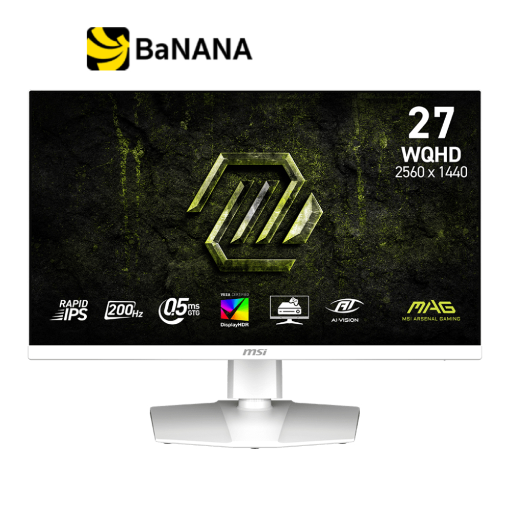 จอมอนิเตอร์ MSI MAG 274QRFW E20 Gaming Monitor (Rapid IPS 2K 200Hz) by Banana IT