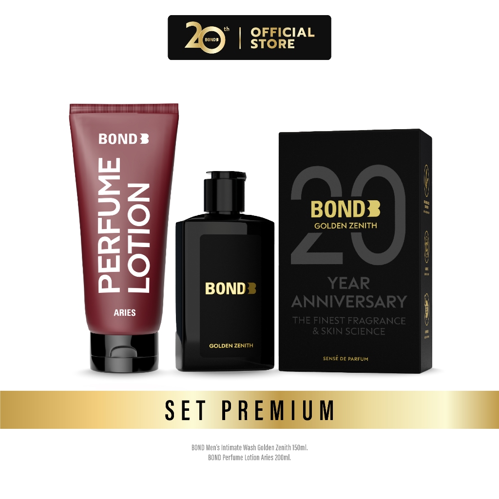 [PREMIUM SET] Bond intimate wash Golden Zenith 150 ml. + Bond Perfume Lotion Aries 200 ml.