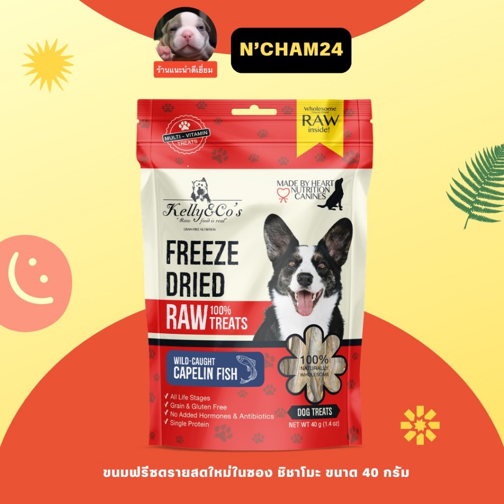 เคลลี่แอนด์โค ขนมฟรีซดราย สำหรับสุนัข 40กรัม Kelly&Co's