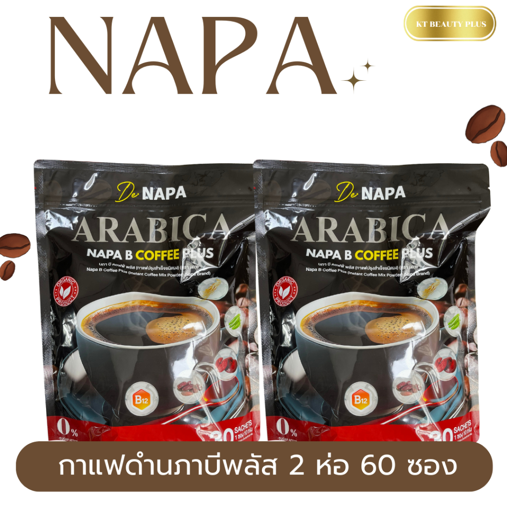 กาแฟนภาบีพลัส กาแฟดำ 2 ห่อ 60 ซอง ราคา 389 บาท ของแท้ ส่งฟรี มีเก็บเงินปลายทาง