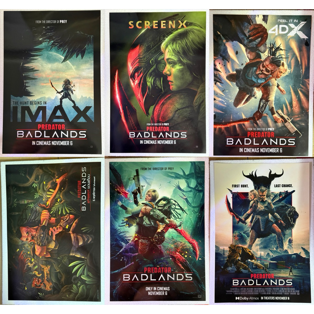 โปสเตอร์ PREDATOR BADLANDS โปสเตอร์ โปสการ์ด การ์ด พรีเดเตอร์ แดนเถื่อน