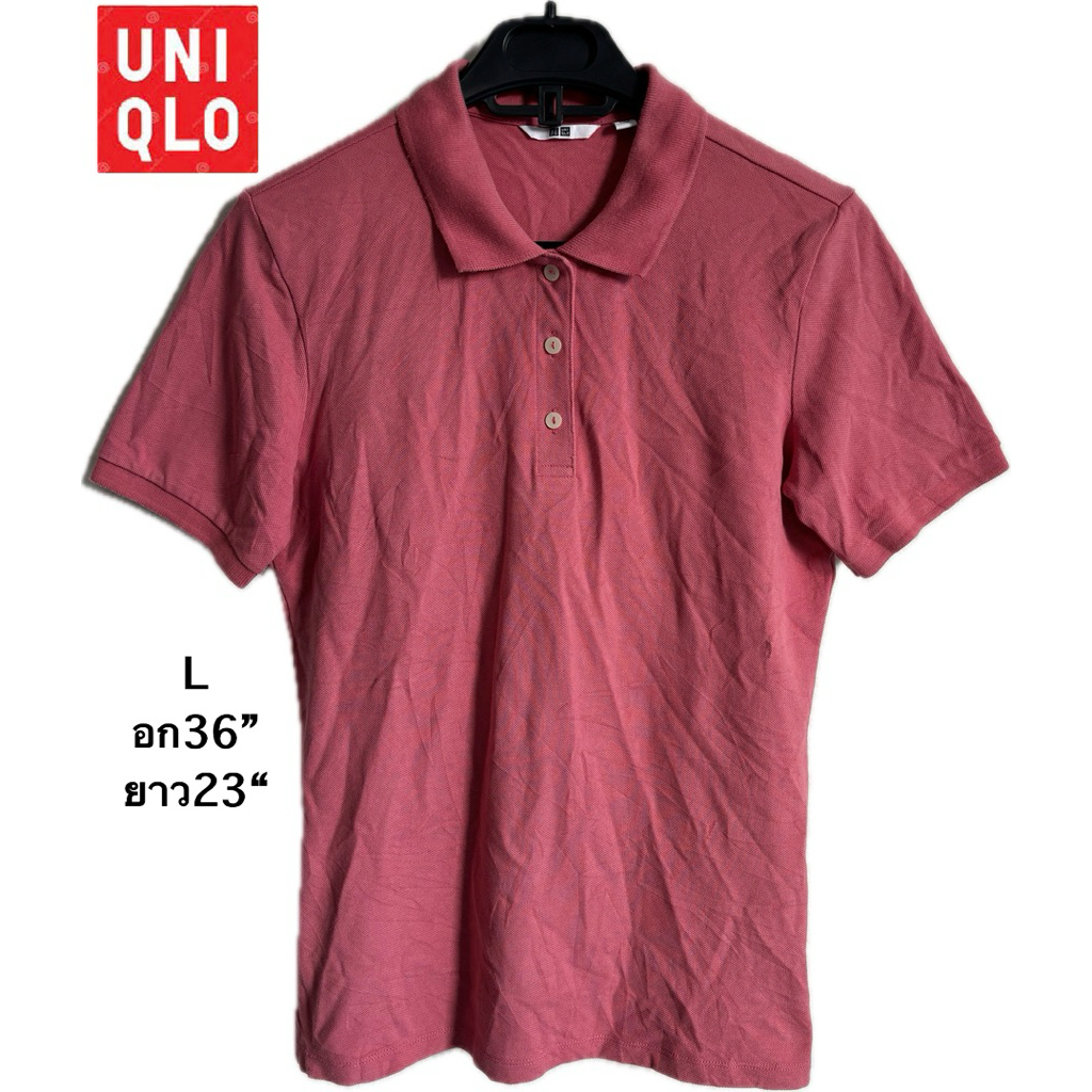 G62 มือสอง ขายตามสภาพ เสื้อโปโล Uniqlo Stretch Kanoko แขนสั้น  เสื้อโปโลแขนสั้นผู้หญิง