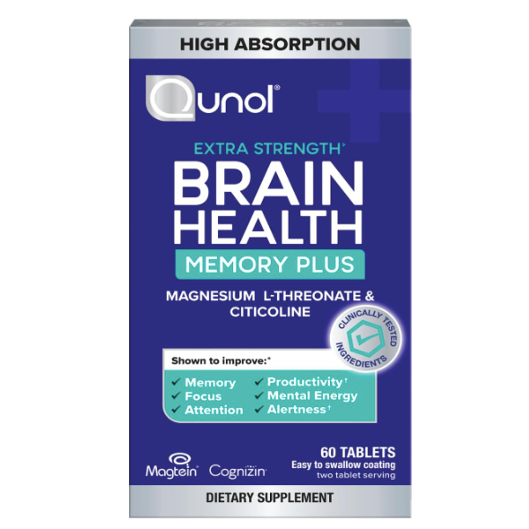 Qunol Brain Health - Memory Plus and Focus Plus เพื่อความจำ และสมาธิ ที่ดี ดูดซึมดีกว่าแบรนด์อื่น