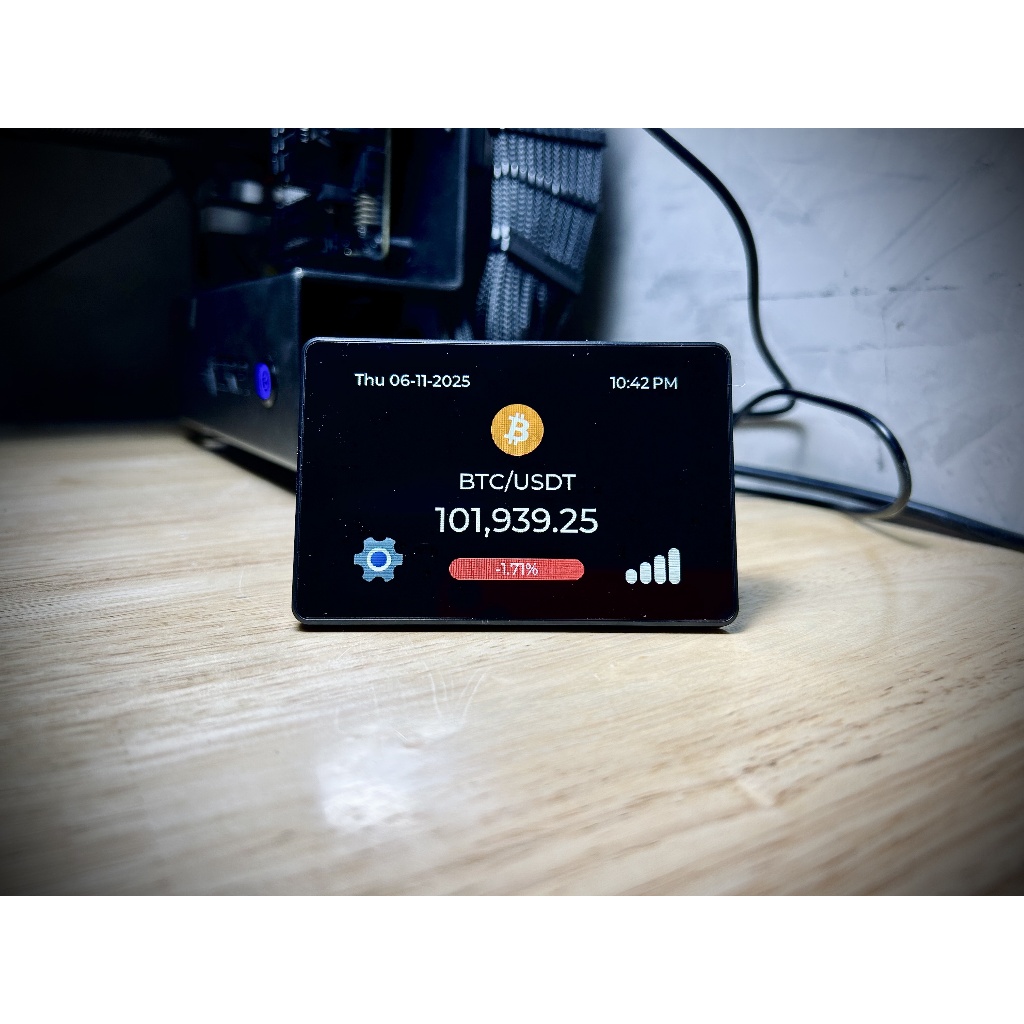 จอแสดงราคา Bitcoin & Crypto currency (นาฬิกา Bitcoin Clock) EverOn Bitcoin Ticker Display แบบ Real t