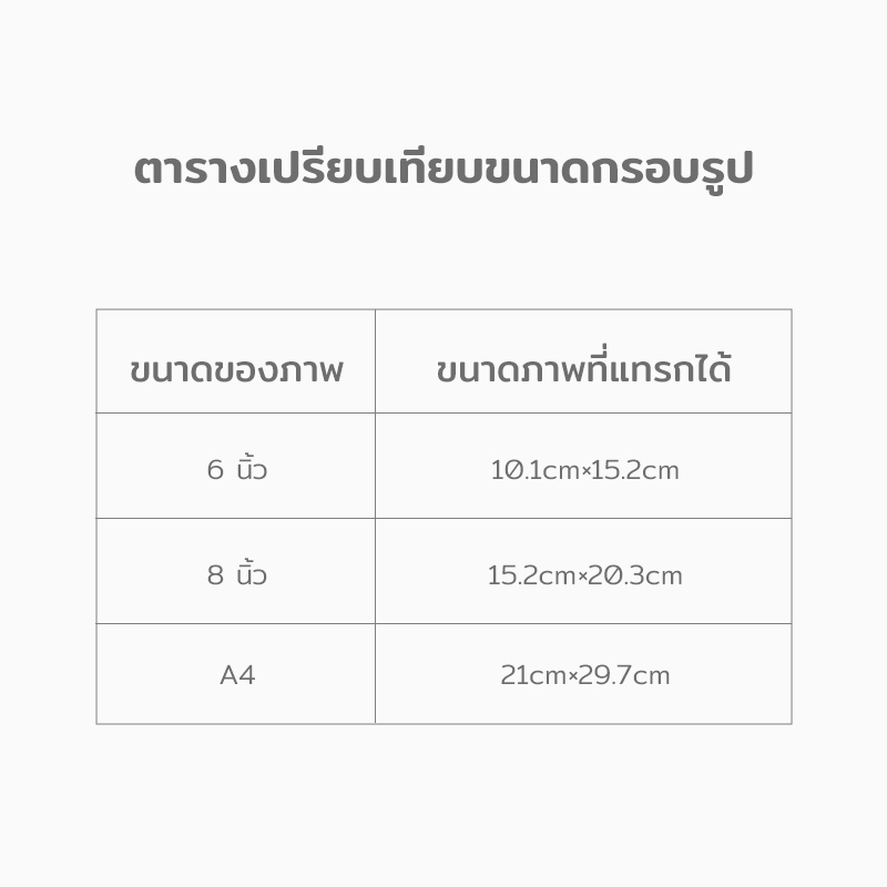 กรอบรูป ขาตั้ง กรอบรูปมินิมอล 4x6 6x8 นิ้ว และ A4 ของตกแต่งบ้าน โต๊ะ ตกแต่ง - รูปที่ 7