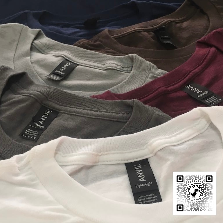Anvil Crew (Light Weight) 4.5 oz  เสื้อยืดคอกลมผ้าบาง  สินค้านำเข้า Made in Haiti - Honduras - El Salvador - Nicaragua